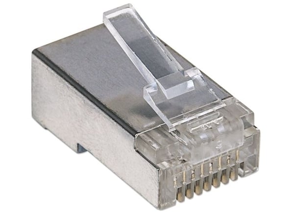 Intellinet 790574, RJ45, Sølv, Polykarbonaatti, Cat5e, U/FTP (STP), Guld