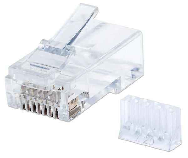 Intellinet 790604, RJ45, Gjennomsiktig, Polykarbonat, Cat6, U/UTP (UTP), Gull