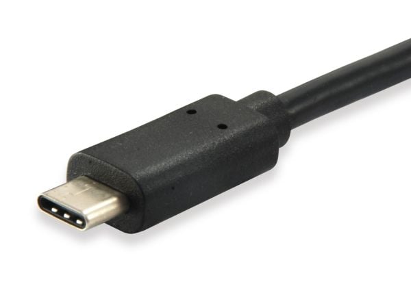 Equip 12834107, 1 m, USB A, USB C, USB 3.2 Gen 2 (3.1 Gen 2), Hankjønn/hankjønn, Sort