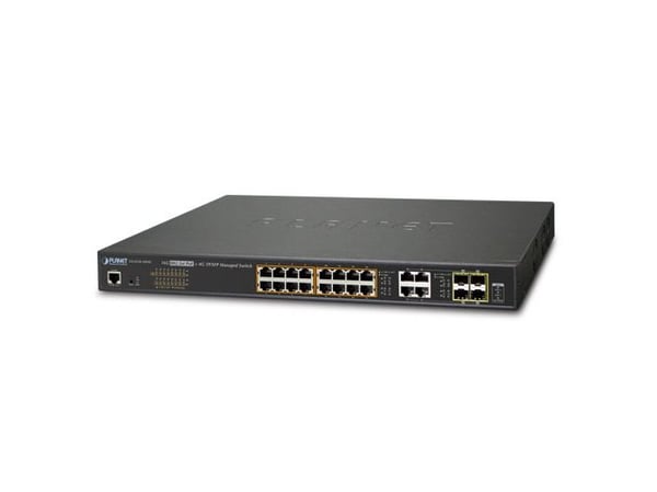 PLANET GS-4210-16P4C, Håndtert, L2/L4, Gigabit Ethernet (10/100/1000), Strøm over Ethernet (PoE), Rack-montering, 1U