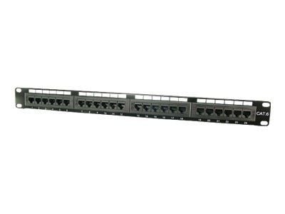 LogiLink Patch Panel 19" CAT6 24-Port, Sort