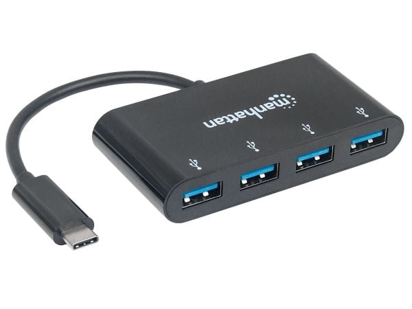 Manhattan 162746, USB 3.2 Gen 1 (3.1 Gen 1) Type-C, USB 3.2 Gen 1 (3.1 Gen 1) Type-A, 5000 Mbit/s, Svart, Akrylonitril-butadien-styren (ABS), 0,2 m