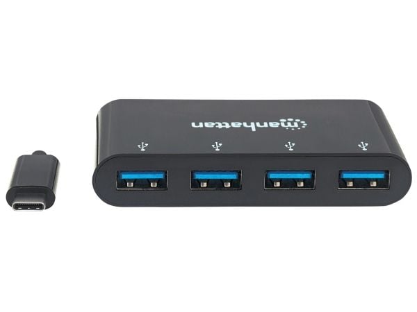 Manhattan 162746, USB 3.2 Gen 1 (3.1 Gen 1) Type-C, USB 3.2 Gen 1 (3.1 Gen 1) Type-A, 5000 Mbit/s, Svart, Akrylonitril-butadien-styren (ABS), 0,2 m