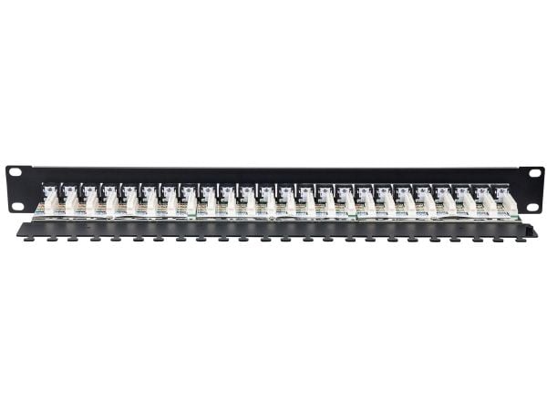 Intellinet 720564, IEEE 802.3, IEEE 802.3ab, IEEE 802.3an, IEEE 802.3u, RJ-45, Gull, U/UTP (UTP), Sort, Rackmontering