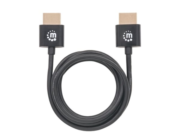 Manhattan 394352, 1 m, HDMI Type A (Standard), HDMI Type A (Standard), 3D, 18 Gbit/sek., Svart