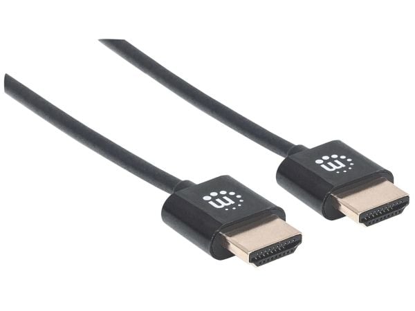 Manhattan 394369, 1,8 m, HDMI Type A (Standard), HDMI Type A (Standard), 3D, 18 Gbit/sek., Svart
