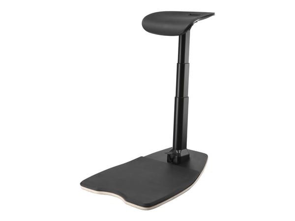 DELTACO Office Premium - Lærestol - ergonomisk - kurvet kant - polyuretanskum - svart