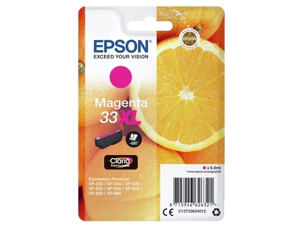 Epson Oranges C13T33634010, Väriainepohjainen muste, 8,9 ml, 650 sivua, 1 kpl
