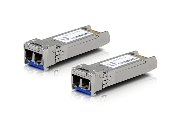 Ubiquiti U Fiber - SFP+ transceivermodul - 10GbE - LC-enkeltmodus - opp til 10 km - 1310 nm (en pakke 2)