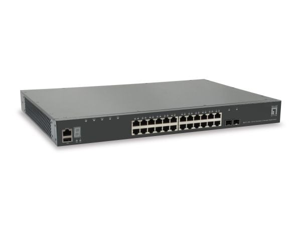 LevelOne GTL-2891 - Switch - L3 - Styrt - 24 x 10/100/1000 + 2 x 10 Gigabit SFP+ (opplenke) - rackmonterbar
