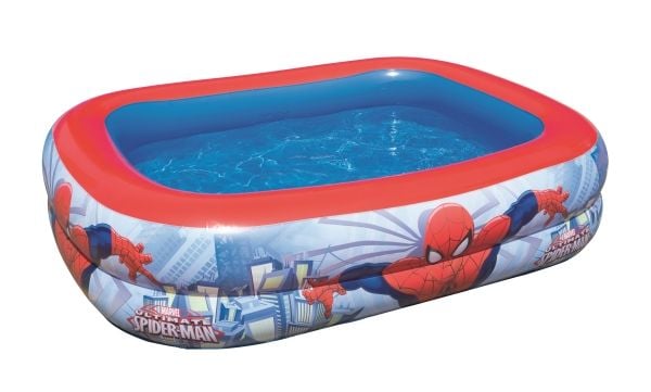 Bestway 98011, Oppblåsbart basseng, 450 l, Rektangulær, 6 år, Spider-Man, Vinyl