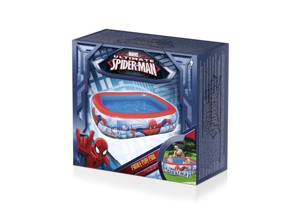 Bestway 98011, Oppblåsbart basseng, 450 l, Rektangulær, 6 år, Spider-Man, Vinyl