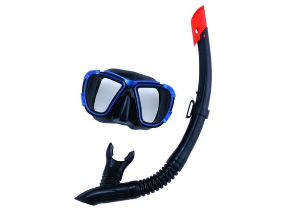 Bestway 24021, Barn, helmaske, fridykking, herdet glass, svart, blå, 14 år