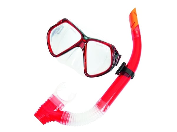 Bestway 24005, Barn, Full ansiktsmaske, Fridykking, Herdet glass, Blå, Rød, 14 år