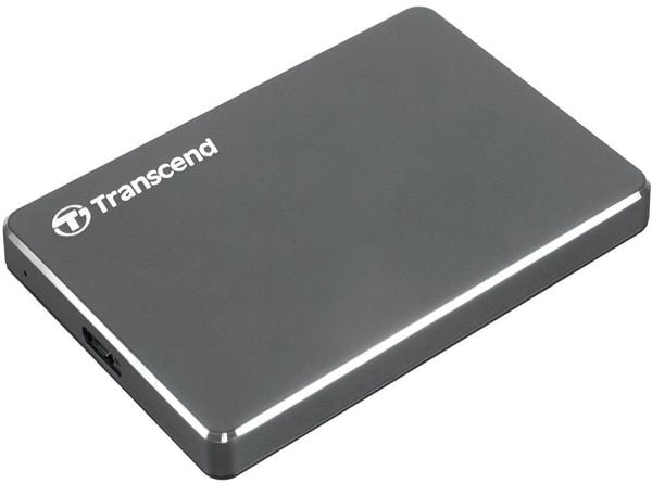 Transcend StoreJet 25C3 - Harddisk - 1 TB - ekstern (bærbar) - 2.5" - USB 3.0 - jerngrå