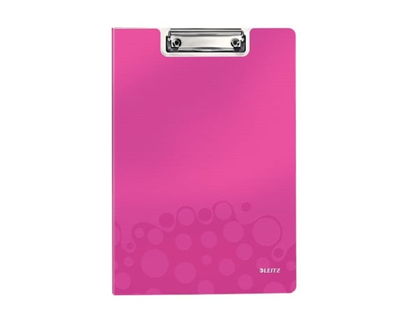 Leitz WOW - Notatbrettmappe - for A4 (210 x 297 mm) - kapasitet: 75 ark - metallisk rosa