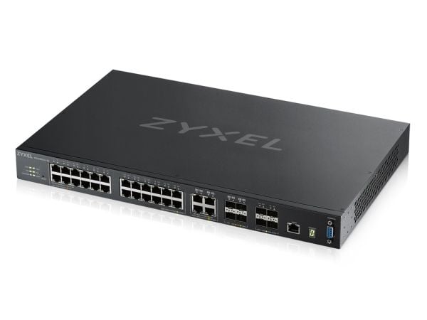 Zyxel XGS4600-32 - Switch - L3 - Styrt - 24 x 10/100/1000 + 4 x kombo-Gigabit SFP + 4 x 10 Gigabit SFP+ - rackmonterbar