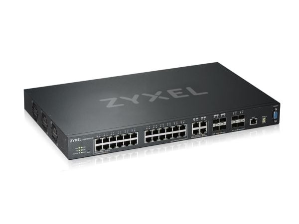 Zyxel XGS4600-32 - Switch - L3 - Styrt - 24 x 10/100/1000 + 4 x kombo-Gigabit SFP + 4 x 10 Gigabit SFP+ - rackmonterbar