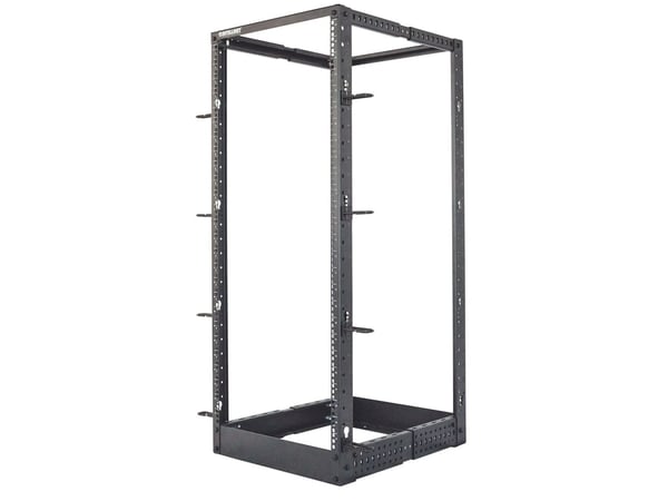 Intellinet 714242, Frittstående hylle, 26U, 360 kg, Justerbare bein, Forbedret kabelføring, Svinghjul