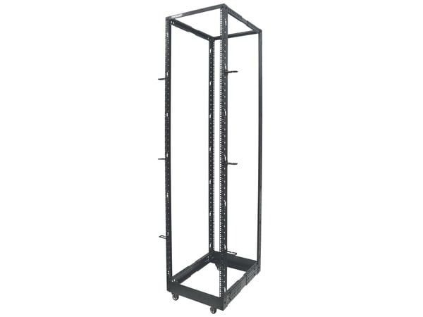 Intellinet 714259, Frittstående hylle, 45U, 360 kg, Justerbare bein, Forbedret kabelføring, Svinghjul