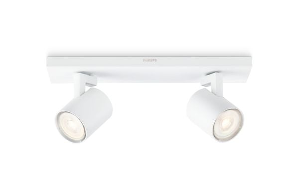Philips myLiving Runner tak-/väggspotlight 2 x, Utanpåliggande spotlight, GU10, 2 lampor, LED, 7 W, 2700 K