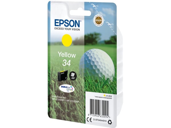Epson 34 - 4.2 ml - gul - original - blekkpatron - for WorkForce Pro WF-3720, WF-3720DWF, WF-3725DWF