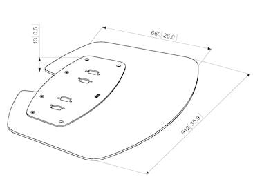 Vogel's PFF 7030 - Komponenter til montering (gulvplate) - for flatt panel - sort