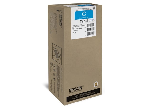 Epson T9732 - 192.4 ml - XL-størrelse - cyan - original - blekkpatron - for WorkForce Pro WF-C869R, WF-C869RD3TWFC, WF-C869RDTWF, WF-C869RDTWFC