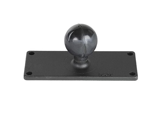 RAM Mounts rektangulær baseplate (50,8 x 127 mm) med C-kule (1.5") – i polybag (RAM-202U-25)