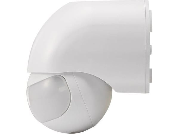 Renkforce 1034069, Passiv infraröd (PIR) sensor, Kabel, 12 m, Vägg, Utomhus, Vit