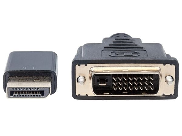 Manhattan 152136, 3 m, DisplayPort, DVI-D, Hankjønn, Hankjønn, Rett
