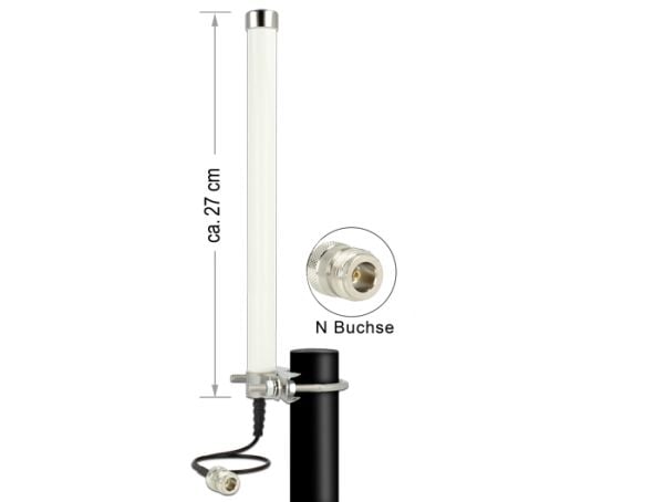 Delock - Antenne - Smart Home - 6.5 dBi - innendørs / utendørs, mast, stangmontering