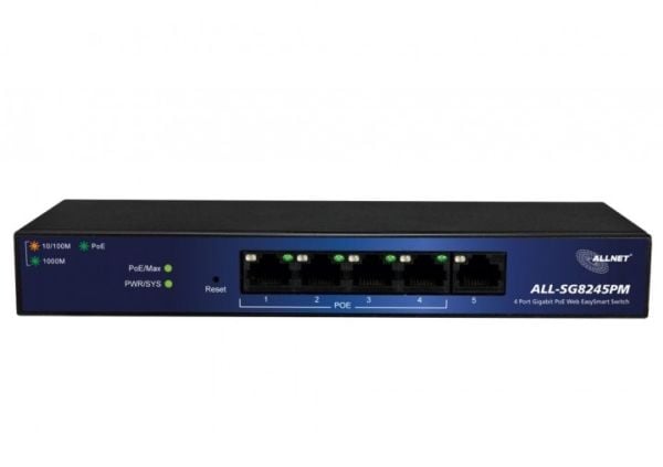ALLNET ALL-SG8245PM, Håndtert, L2, Gigabit Ethernet (10/100/1000), Full tosidig, Strøm over Ethernet (PoE)
