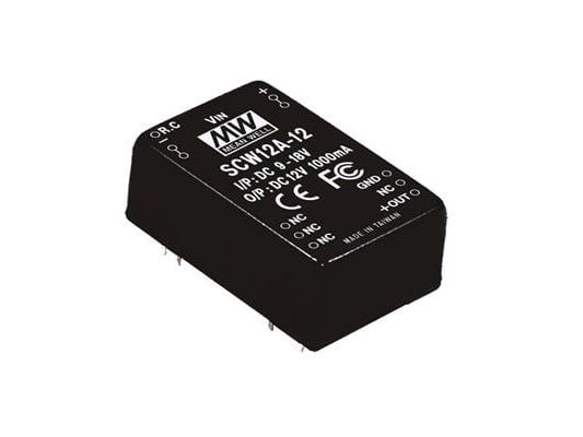 MEAN WELL SCW12C-12, 36 - 72 V, 12 W, 12 V, 1 A, RoHS, 15 g