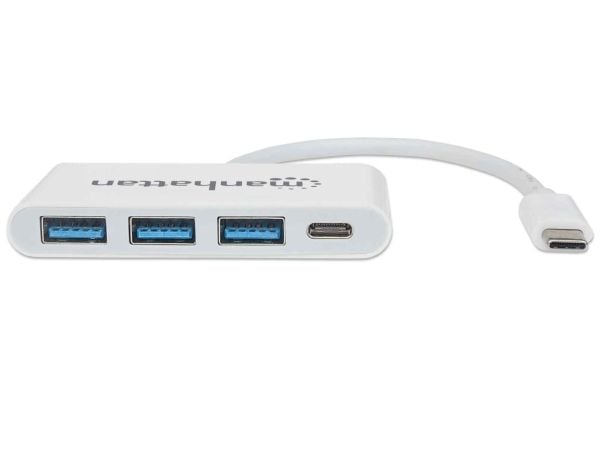 Manhattan 163552, USB 3.2 Gen 1 (3.1 Gen 1) Type-C, USB 3.2 Gen 1 (3.1 Gen 1) Type-A, USB 3.2 Gen 1 (3.1 Gen 1) Type-C, 5000 Mbit/s, Hvit, Akryloni...