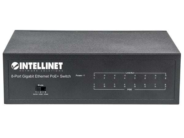 Intellinet 561204, Håndtert, Gigabit Ethernet (10/100/1000), Full tosidig, Strøm over Ethernet (PoE)