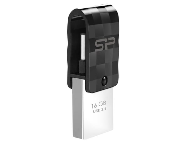 SILICON POWER Mobile C31 - USB-flashstasjon - 16 GB - USB 3.1 Gen 1 / USB-C - svart