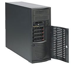 Supermicro SC733 TQ-668B - Tower - utvidet ATX (E-ATX) - SATA/SAS - hot-swap 668 watt - svart - USB