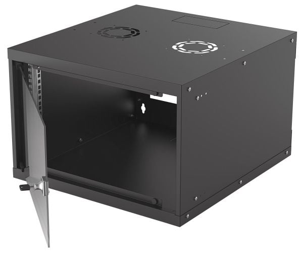 Intellinet 714785, Veggmontert stativ, 6U, 50 kg, 11 kg, Sort
