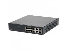 Axis T8508 PoE+ Network Switch - Switch - Administrerad - 8 x 10/100/1000 (PoE+) + 2 x kombinations-Gigabit SFP (upplänk) - skrivbordsmodell, rackm...
