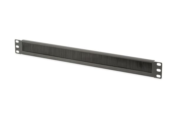 DIGITUS Professional DN-97661 - Styringspanel for rackkabler med børste - svart, RAL 9005 - 1U - 19"