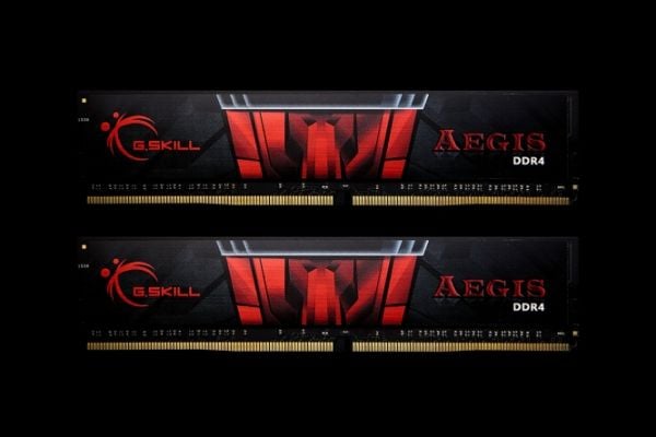 G.Skill AEGIS - DDR4 - sett - 32 GB: 2 x 16 GB - DIMM 288-pin - 2400 MHz / PC4-19200 - CL17 - 1.2 V - ikke-bufret - ikke-ECC
