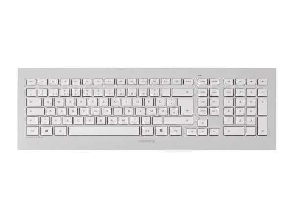 CHERRY DW 8000 - Tastatur- og mussett - trådløs - RF, 2.4 GHz - Fransk - hvit, sølv