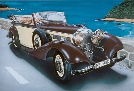 Italeri 3701, Klassisk bil, Monteringssett, 1:24, MERCEDES BENZ 540K, Flerfarget, Landkjøretøy modell
