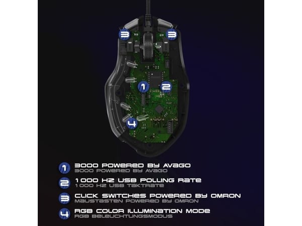 Hama uRage Reaper Revolution - Mus - ergonomisk - laser - 13 knapper - kablet - USB