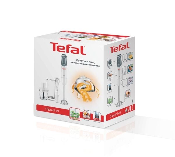 Tefal Optichef HB643138 - Håndmikser - 800 W - white snow & quartzite