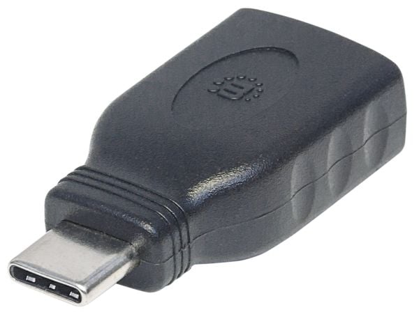 Manhattan 354646, USB C, USB A, Svart