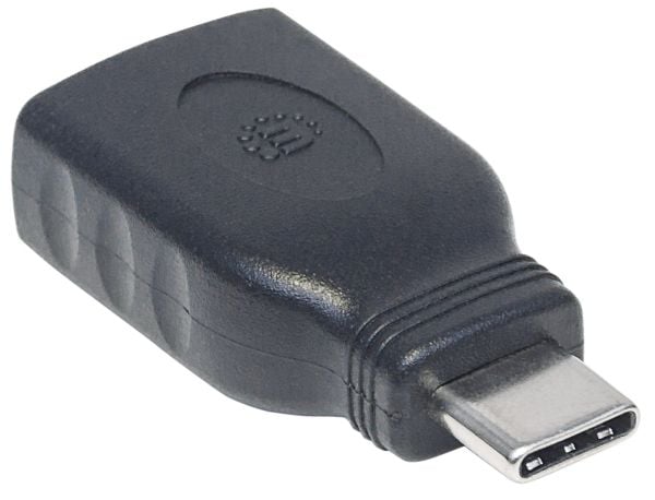 Manhattan 354646, USB C, USB A, Svart