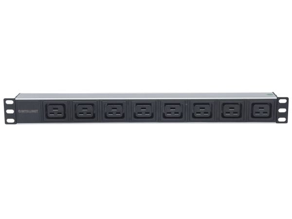 Intellinet 163613, 1U, Sort, Sølv, 8 AC-utganger, C19 kopling, 2 m, 110 - 250 V