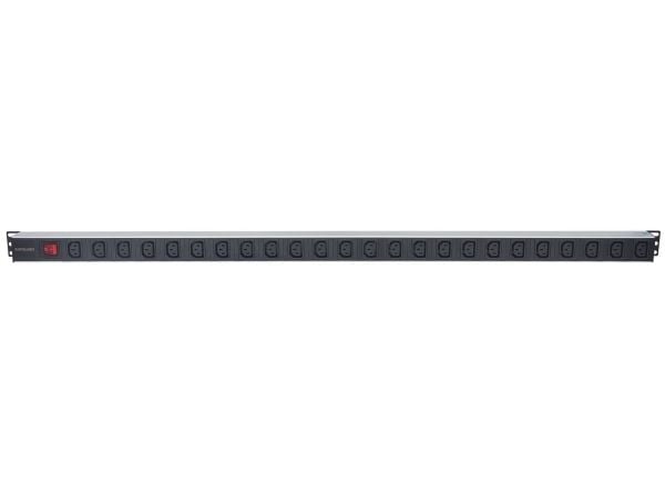 Intellinet 163651, 1U, Svart, Sølv, 8 AC-utganger, C13 kopling, IEC320 C14, 2 m